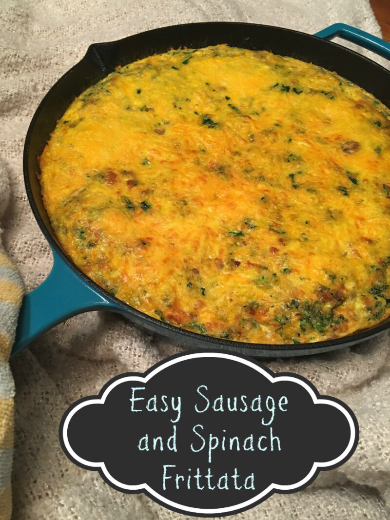 Make up this delicious and easy sausage & spinach frittata, perfect for breakfast, lunch or dinner!