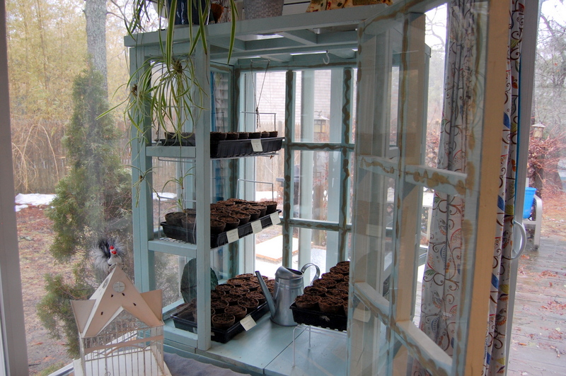 Recycling Old Picture Frames for an Indoor Greenhouse
