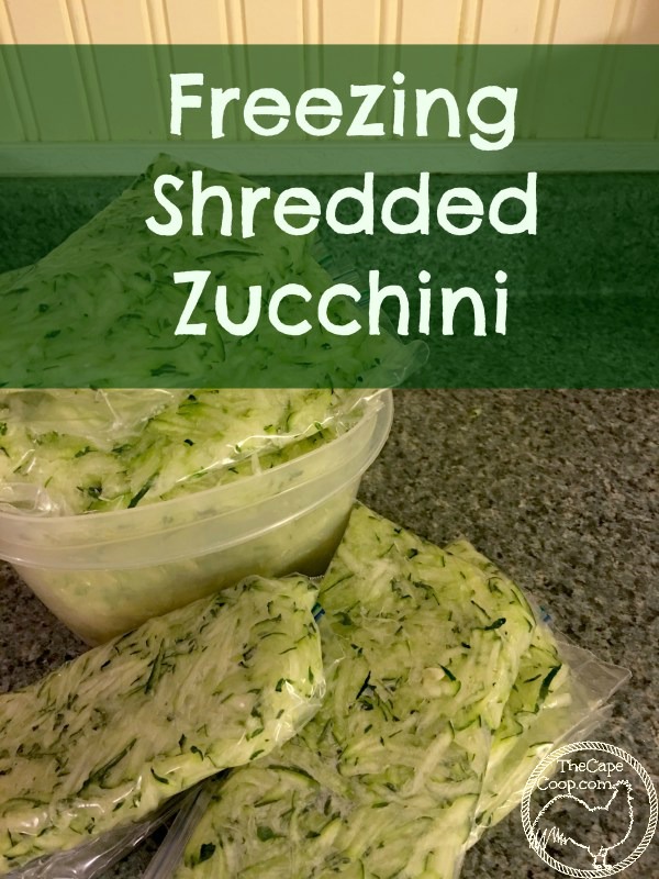 Freezing Shredded Zucchini