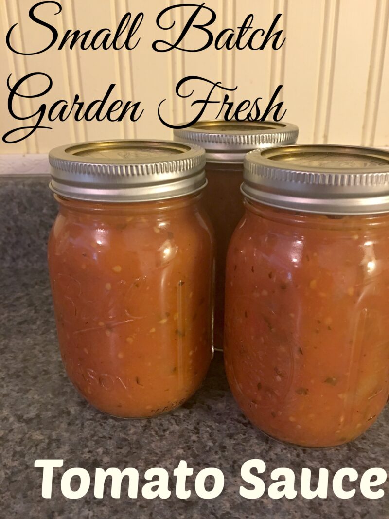 You don't have to wait until you have 20 pounds of tomatoes to make some garden fresh sauce! Check out this recipe for canning or freezing your harvest!