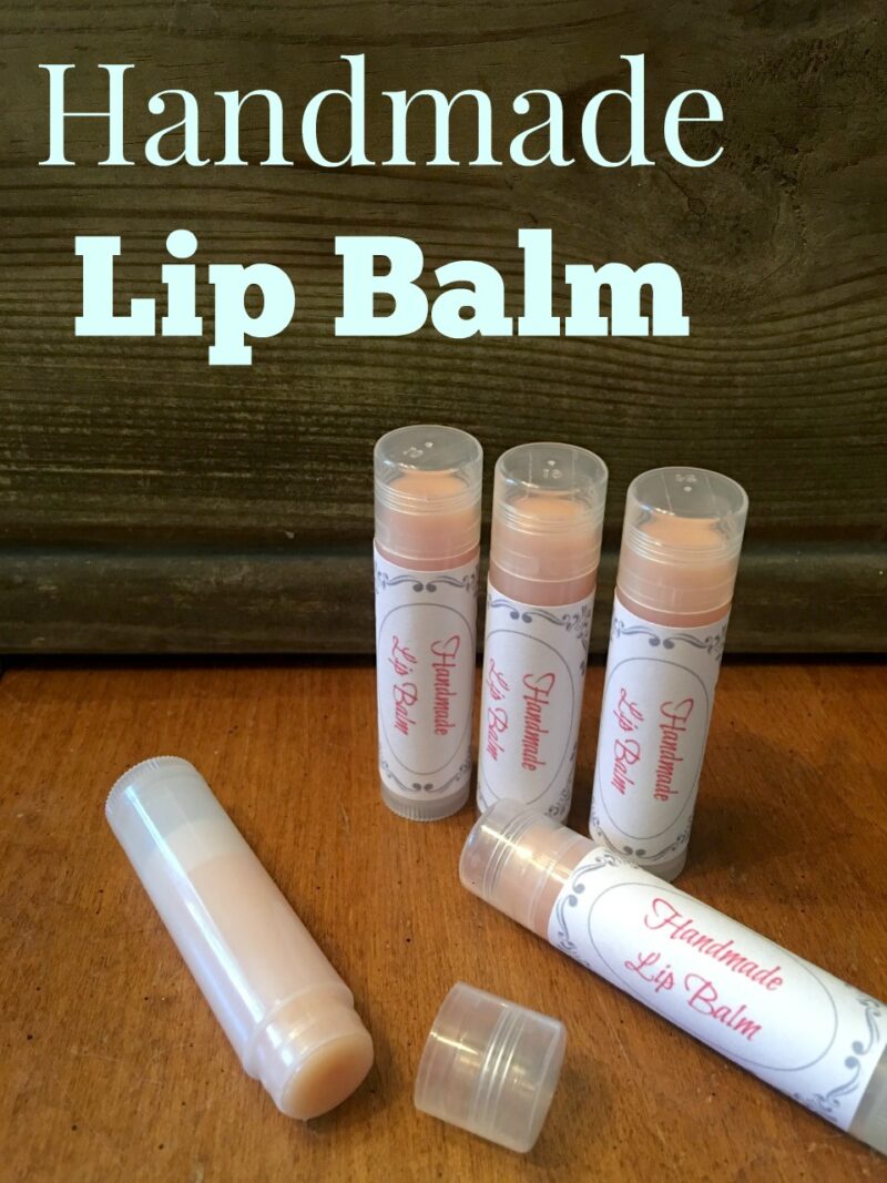 Homemade Lip Balm makes for a super easy & super inexpensive gift, perfect for holidays & birthdays!